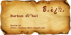 Burkus Ábel névjegykártya